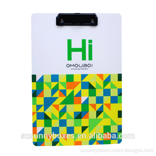 Eco-friendly PP Printed Hanging Menu File Clip Board